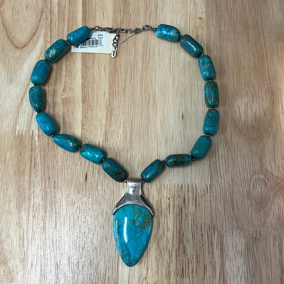 Barse Turquoise Pendant Necklace - Picture 1 of 3